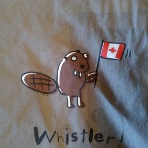 2000s Y2K Tshirt Men’s Canada Beaver w/Flag Graphic Whistler T Made In Canada 🔥